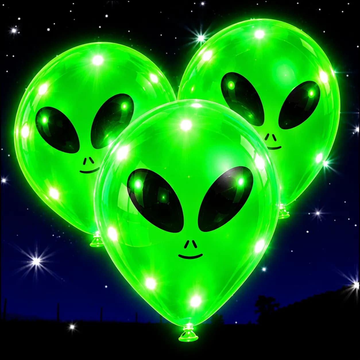 Balão LED Alien (5 unid.)