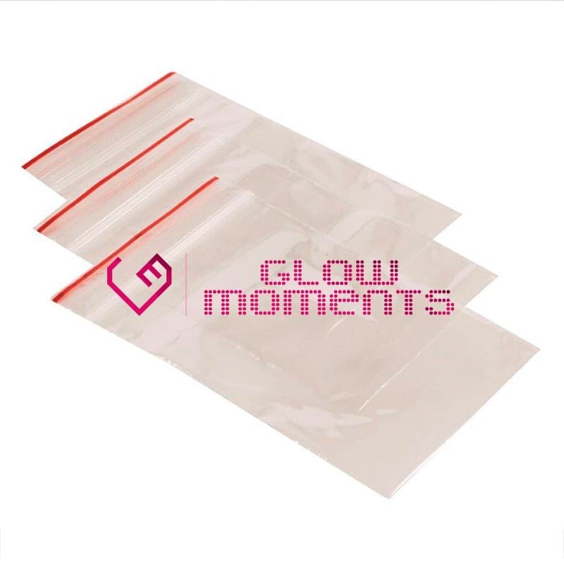 100 Sacos Zip Lock 10x10 cm - Glow Moments