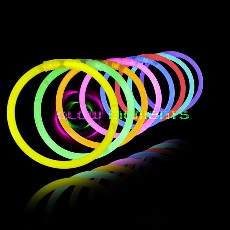 12 pulseiras fluorescentes mixadas