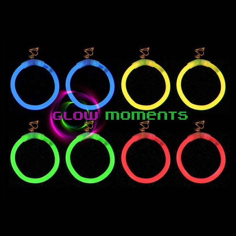 Brincos Redondos Glow Fluorescentes