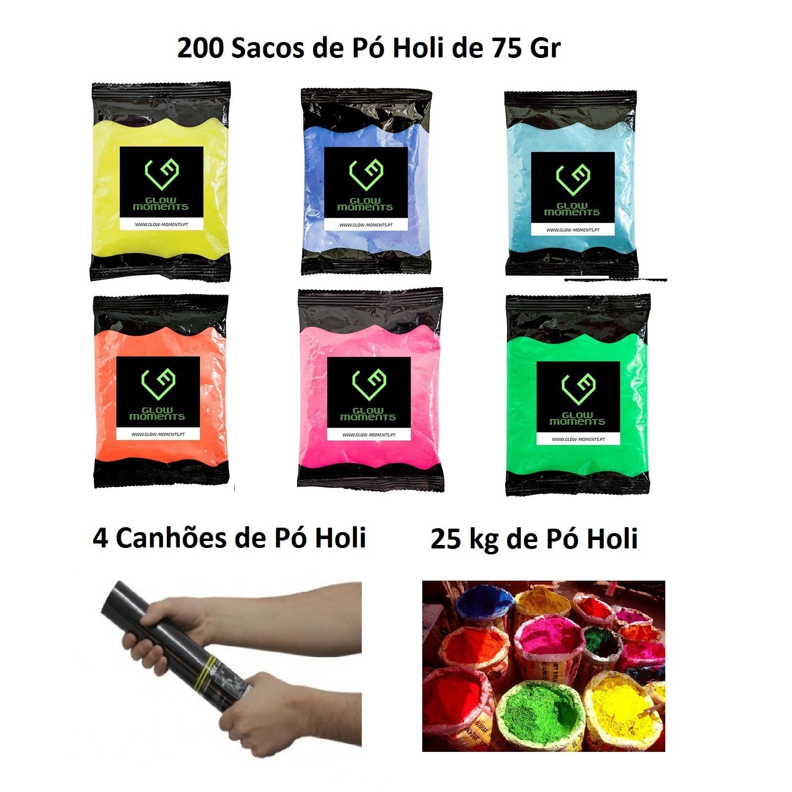 Color run Pack - 100 pessoas