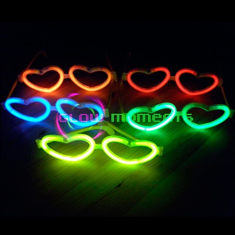 Óculos Glow Coração (Pack 50)