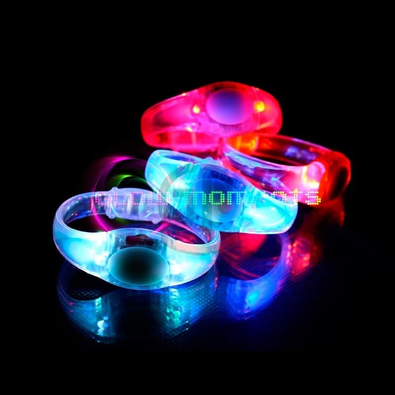 Pulseira led ativa com o som