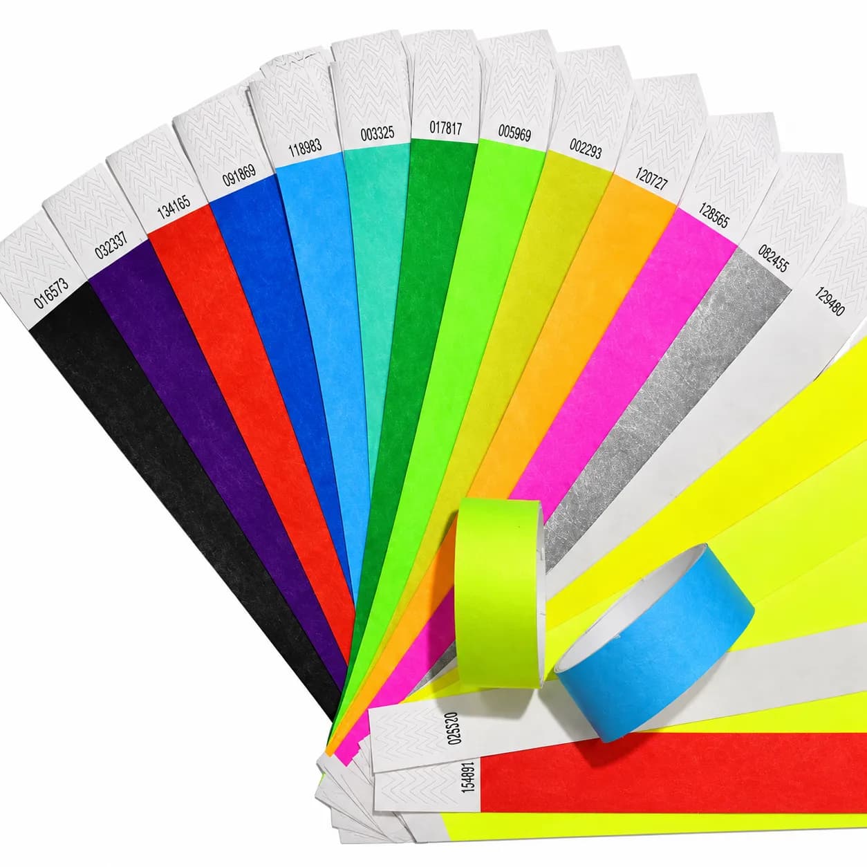 Pulseira Papel Inviolável Fluorescente tyvek