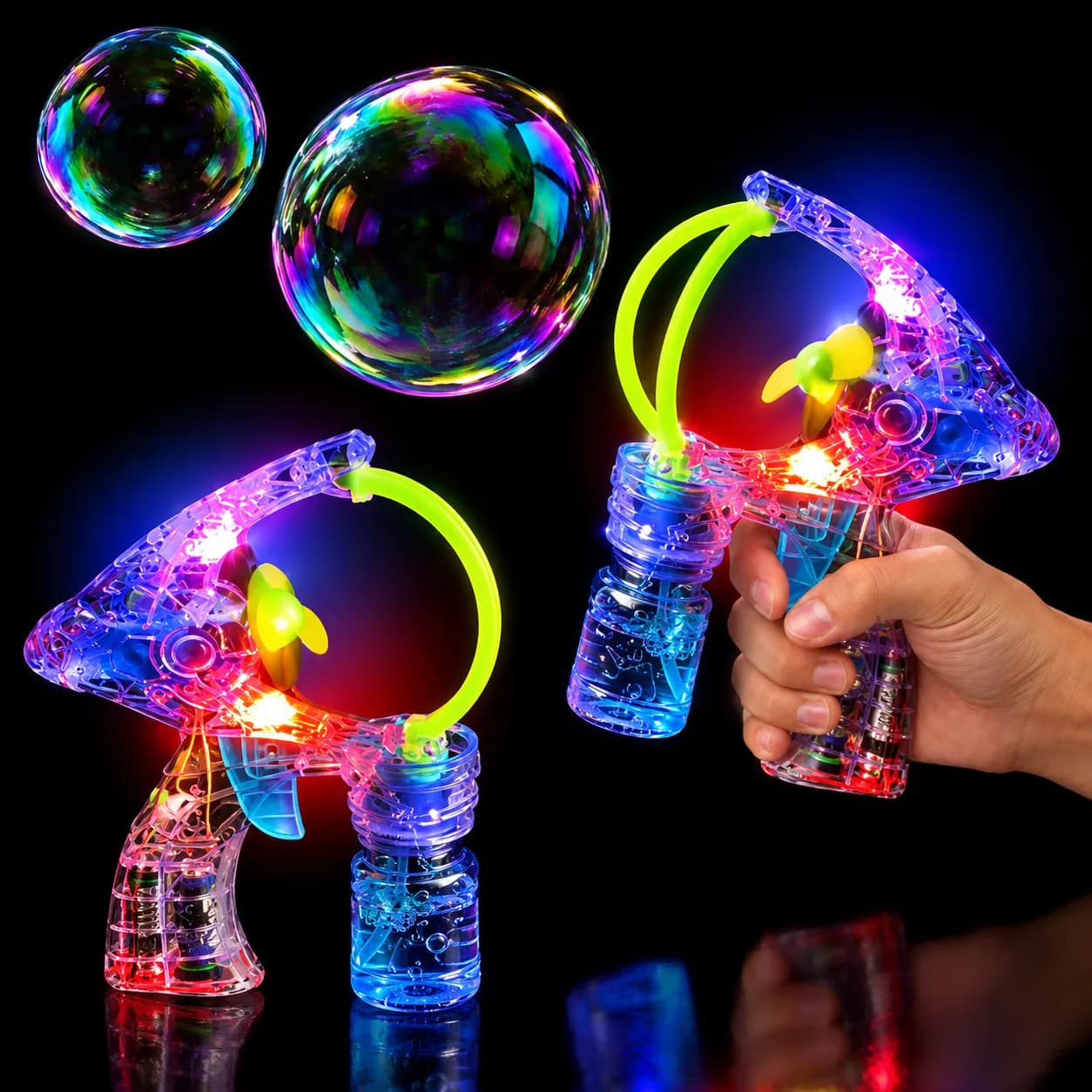 pistola de bolas de sabão gigantes